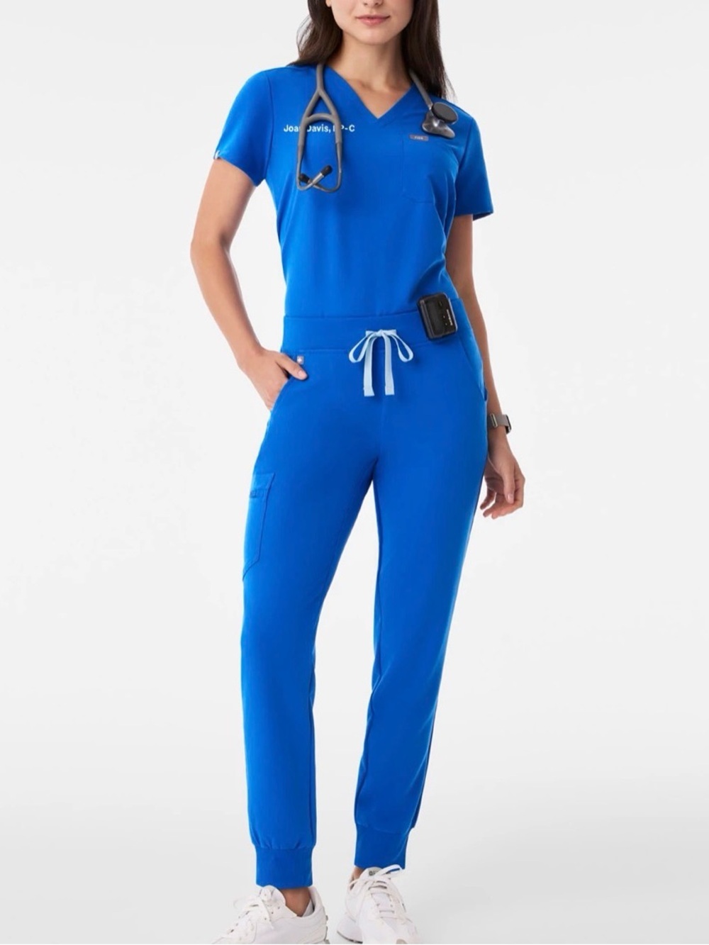 Figs Women’s Zamora Jogger Scrub Pant, Royal Blue, Small Petite